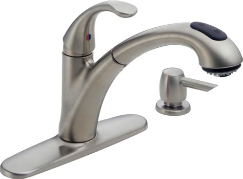 Constructed of durable plastic for strength and reliability. . Kitchen faucet menards